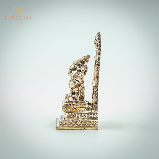 Ganesh with arch 3" inches Panchalogam bronze Idol - Shree Ma Sculptures
