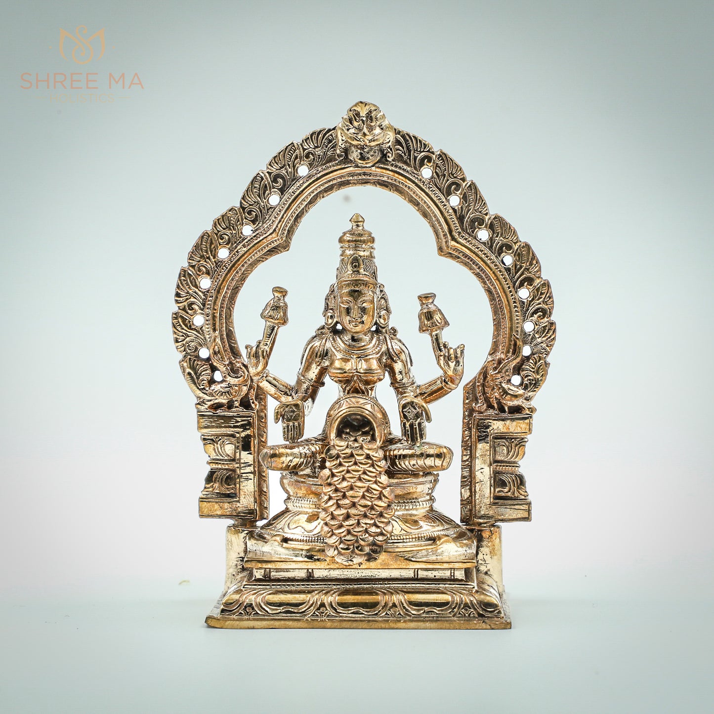 Kuberalakshmi 5" Panchalogam bronze idol - Shree Ma Sculptures