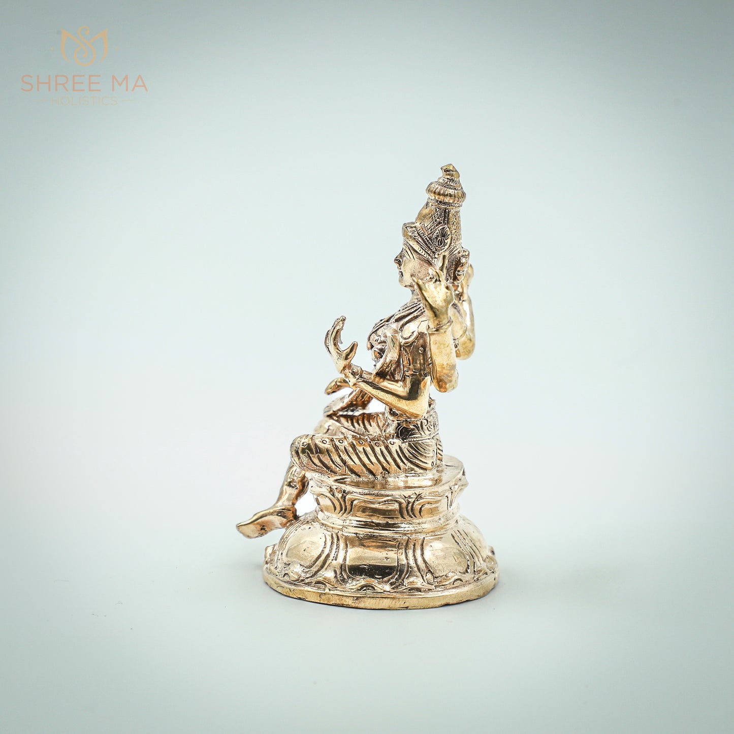 Saraswati 3.5 inches Panchalogam bronze idol - Shree Ma Sculptures