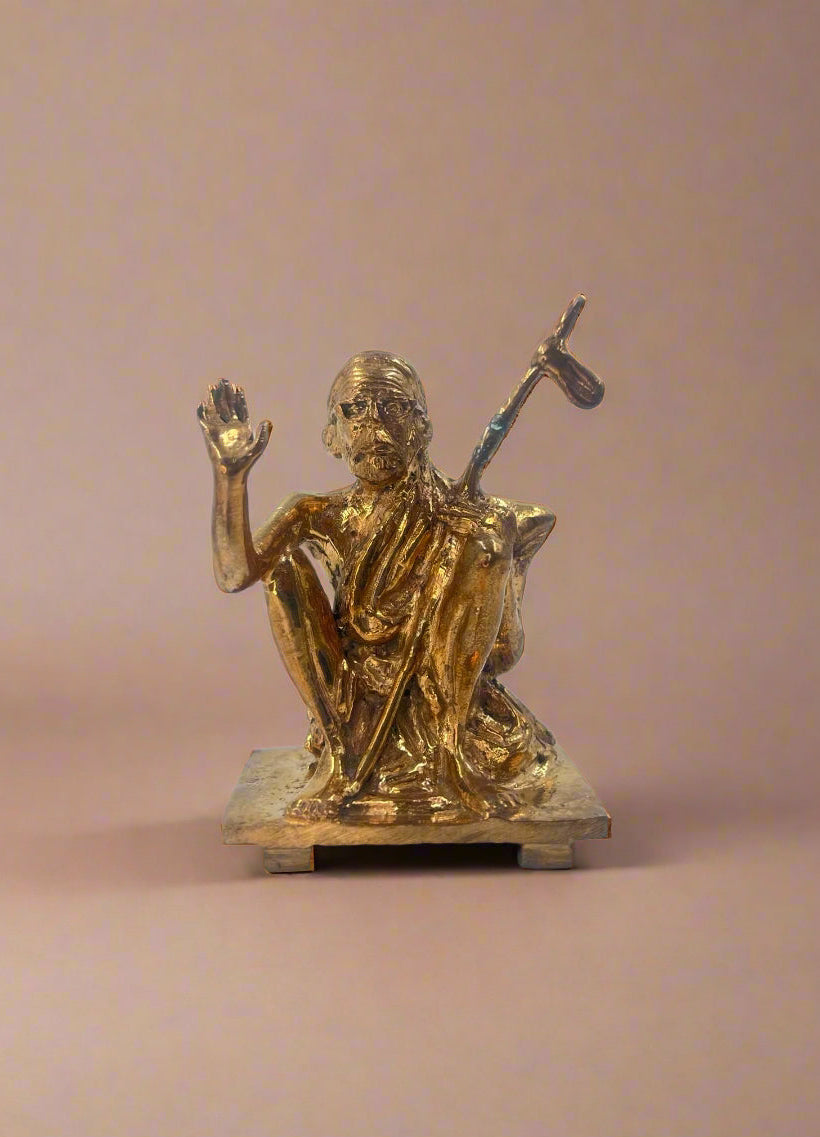 Kanchi Periyava 3-Inch Panchaloha Bronze Idol - Shree Ma Sculptures