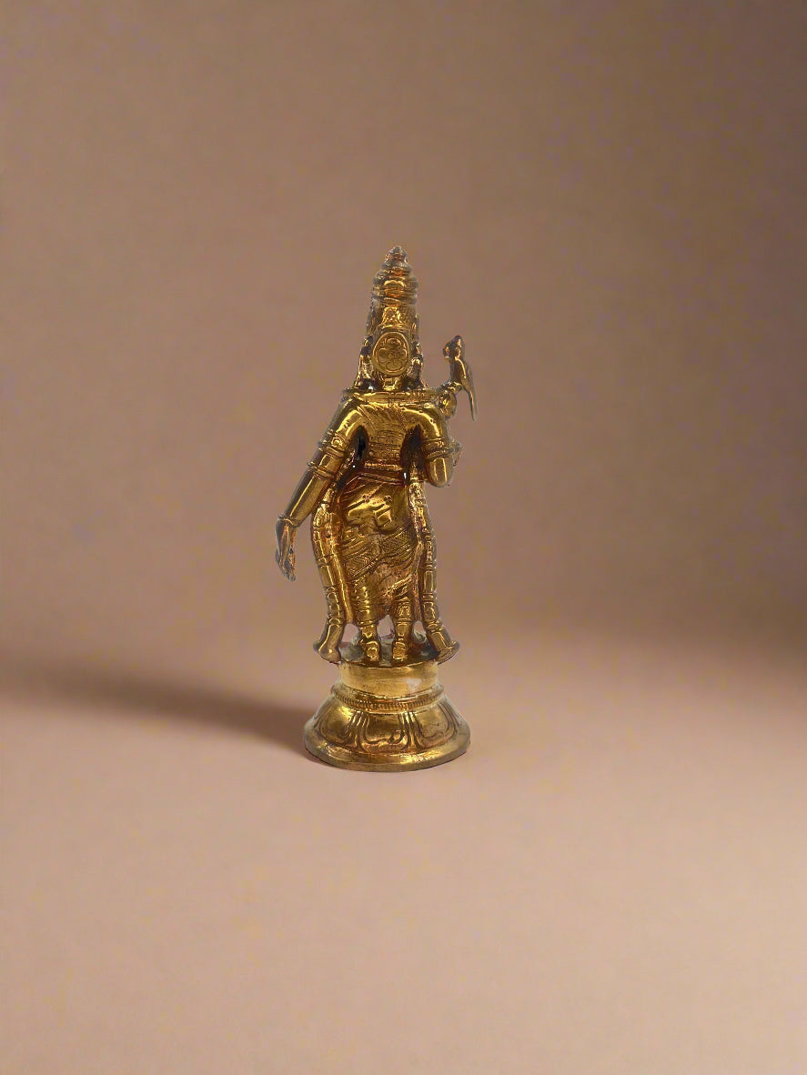 Meenakshi 4-inch Bronze Panchaloha Sculpture