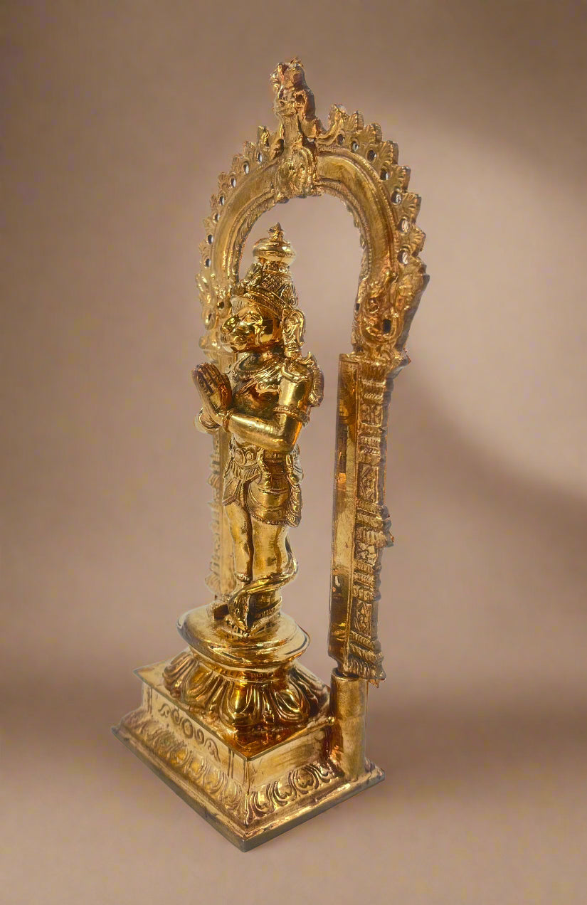 Hanuman with Arch 7-Inch Panchaloha Idol - Shree Ma Sculptures