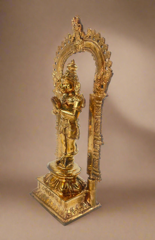 Hanuman with Arch 7-Inch Panchaloha Idol - Shree Ma Sculptures