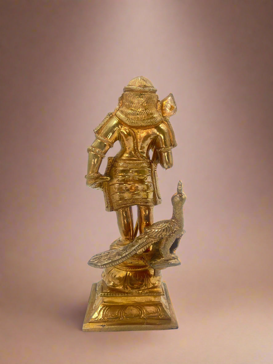 Balamurugan 6.5-inch Bronze Idol | Panchaloha Handmade Sculpture
