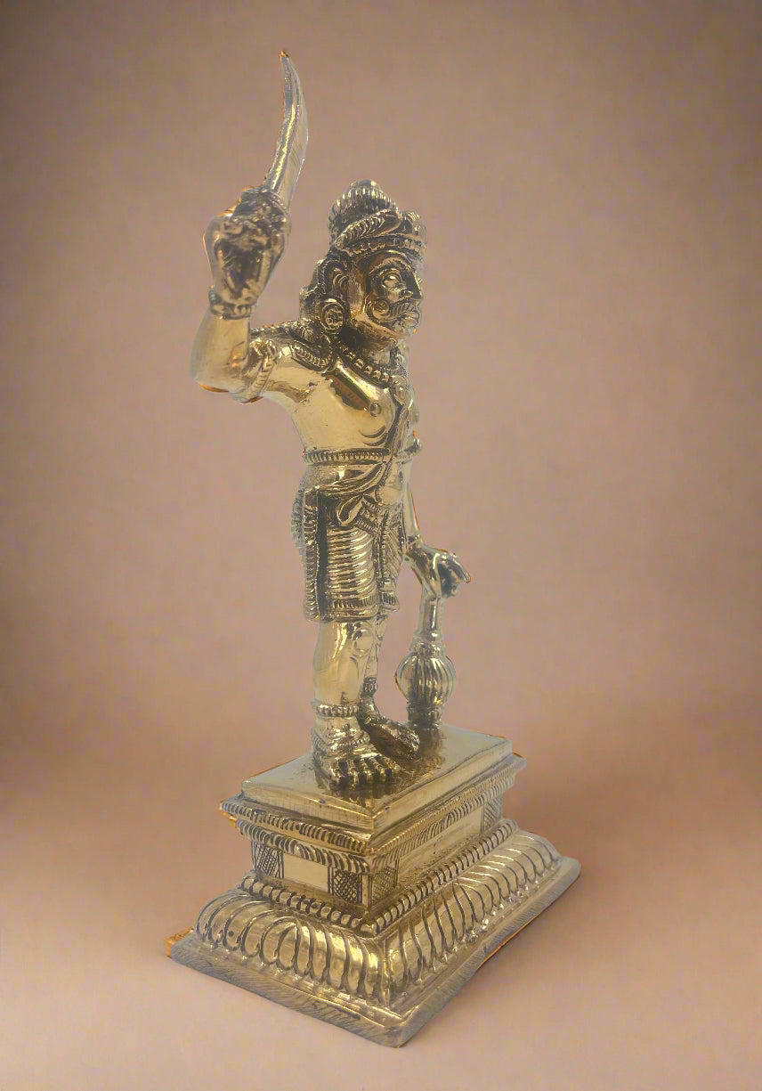Madurai Veeran 6-Inch Bronze Panchaloha Idol