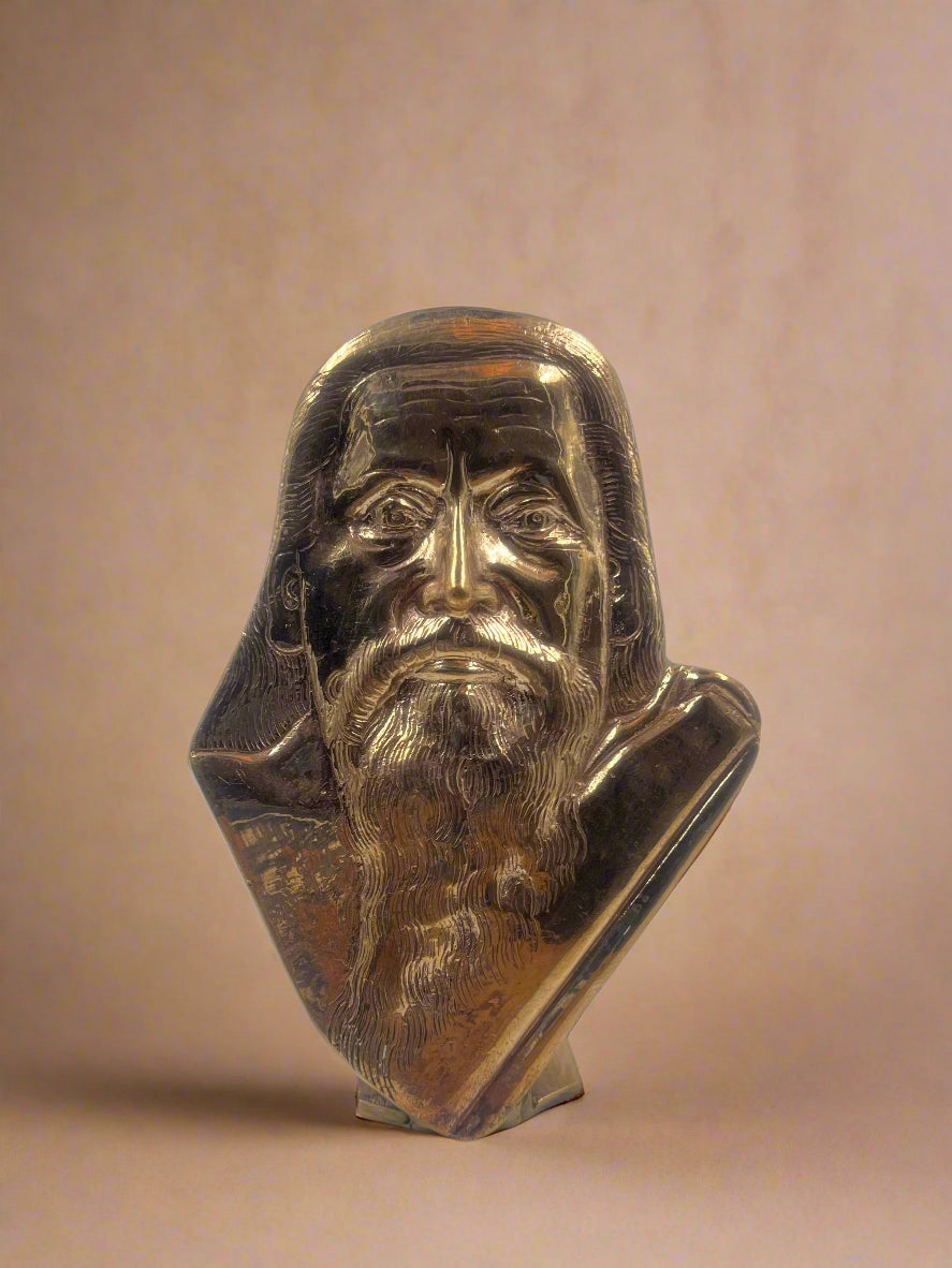 Mother & Sri Aurobindo Set 6-Inch Sculpture | Panchaloha Bronze Idol