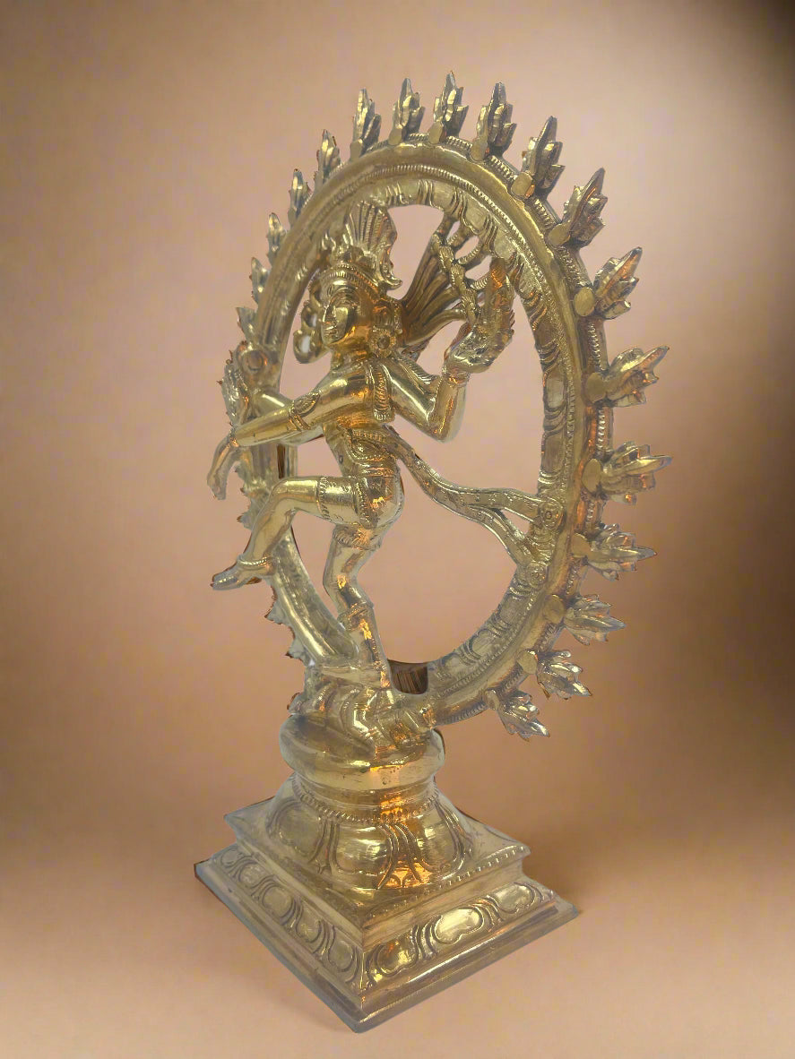 Natarajar 11-Inch Panchaloha Bronze Statue | Lord of the Eternal Rhythm - Shree Ma Sculptures