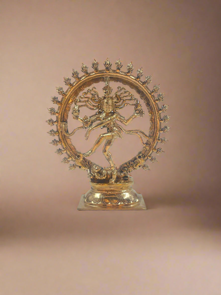 Natarajar 6-Inch Bronze Idol | Handmade Panchaloha Statue - Shree Ma Sculptures