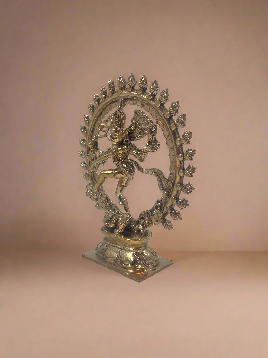 Natarajar 6-Inch Bronze Idol | Handmade Panchaloha Statue - Shree Ma Sculptures