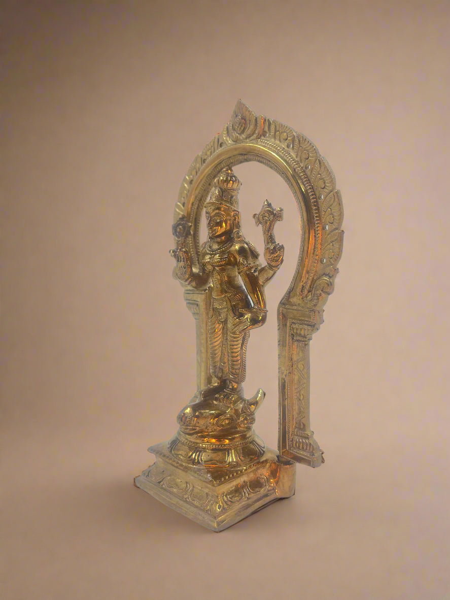 Vishnudurgai 6-Inch Bronze Statue | Handmade Panchaloha Idol - Shree Ma Sculptures