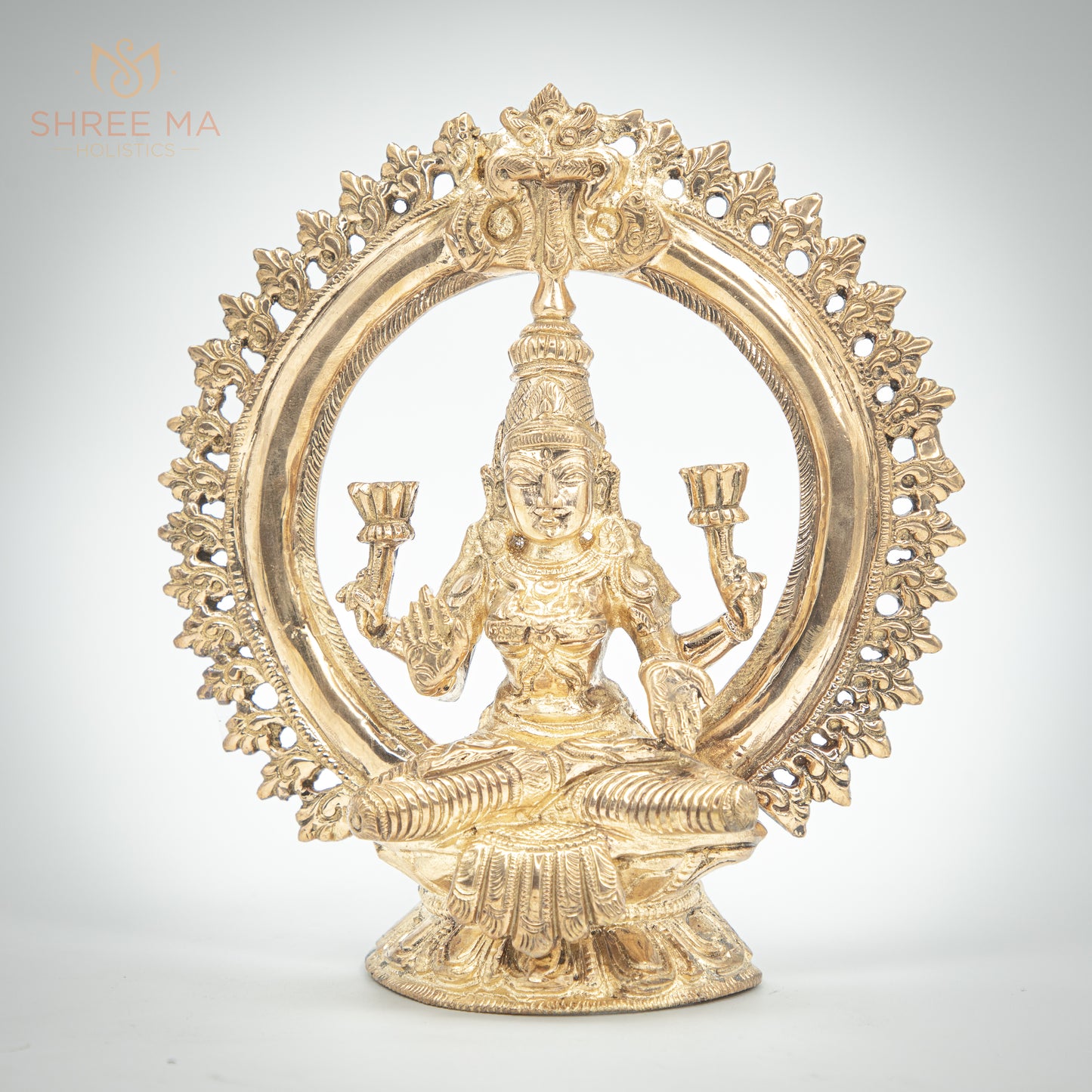 Mahalaksmi 8" inches panchaloha idol - Shree Ma Sculptures