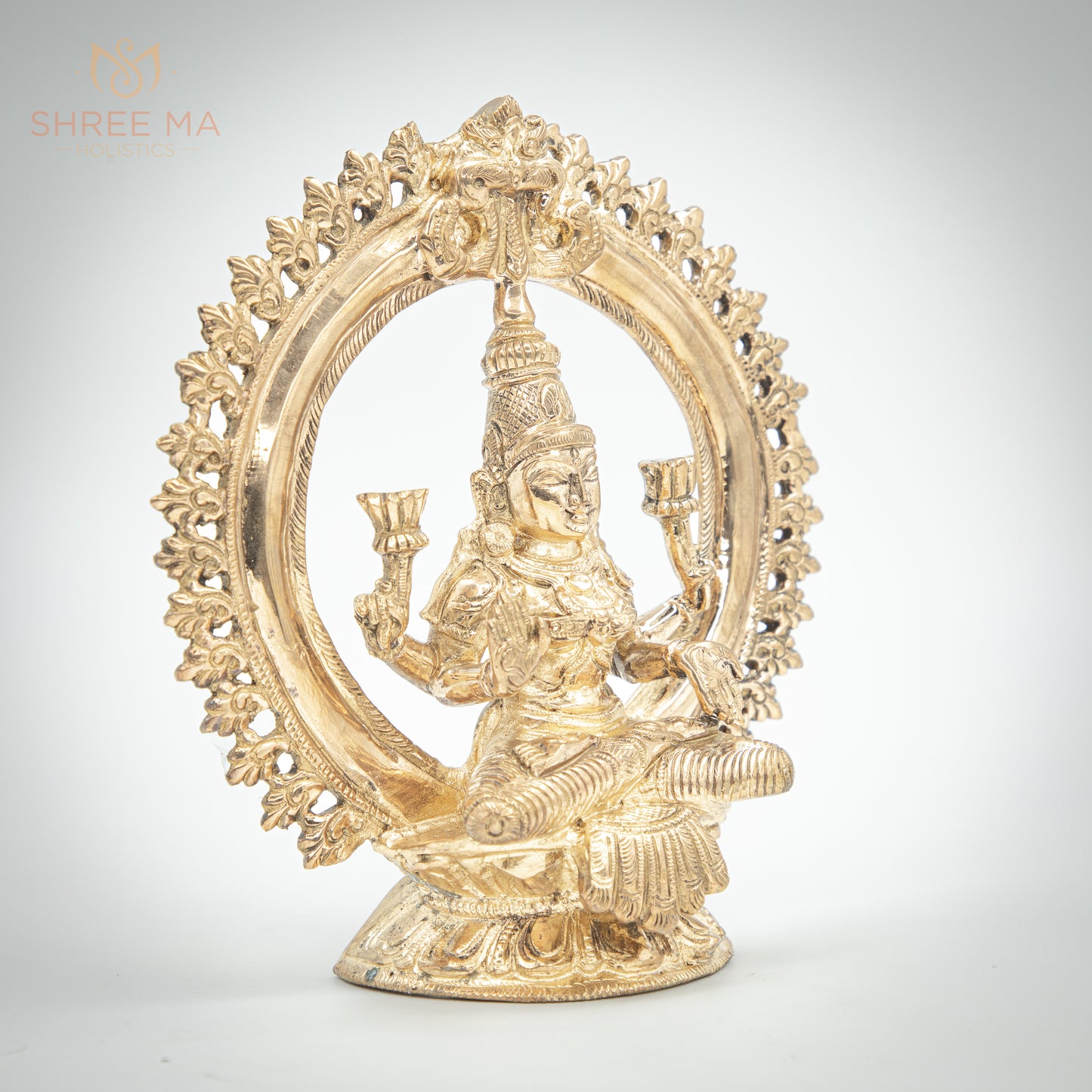 Mahalaksmi 8" inches panchaloha idol - Shree Ma Sculptures