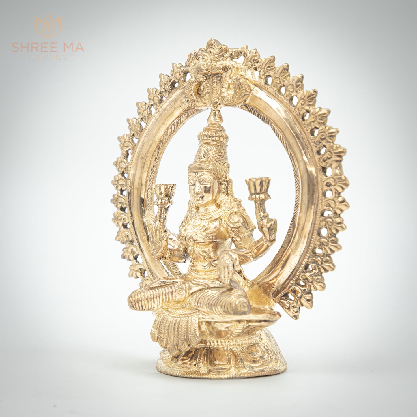 Mahalaksmi 8" inches panchaloha idol - Shree Ma Sculptures