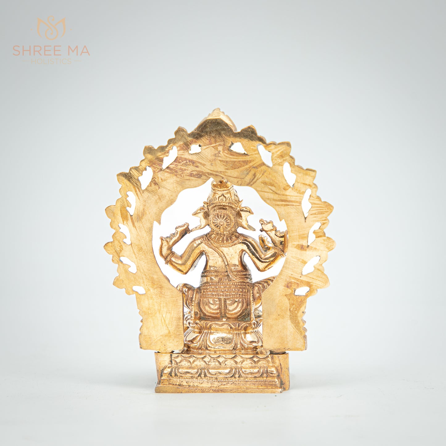 Ganesh with arch 4" Panchaloha idol - Shree Ma Sculptures