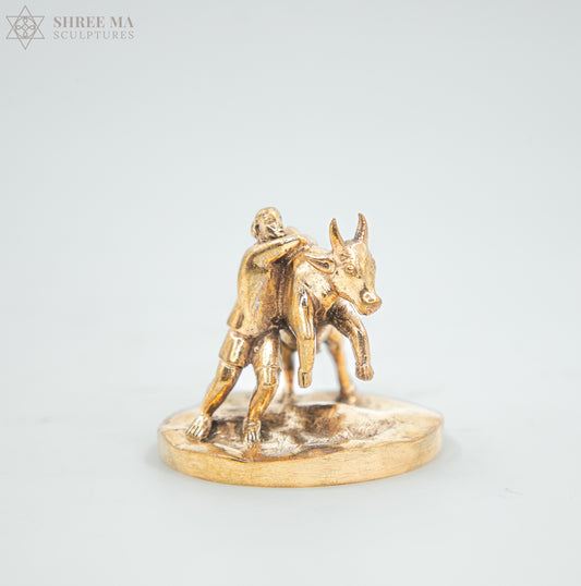 Jallikattu Kalai Bonze Idol 2.5" - Shree Ma Sculptures