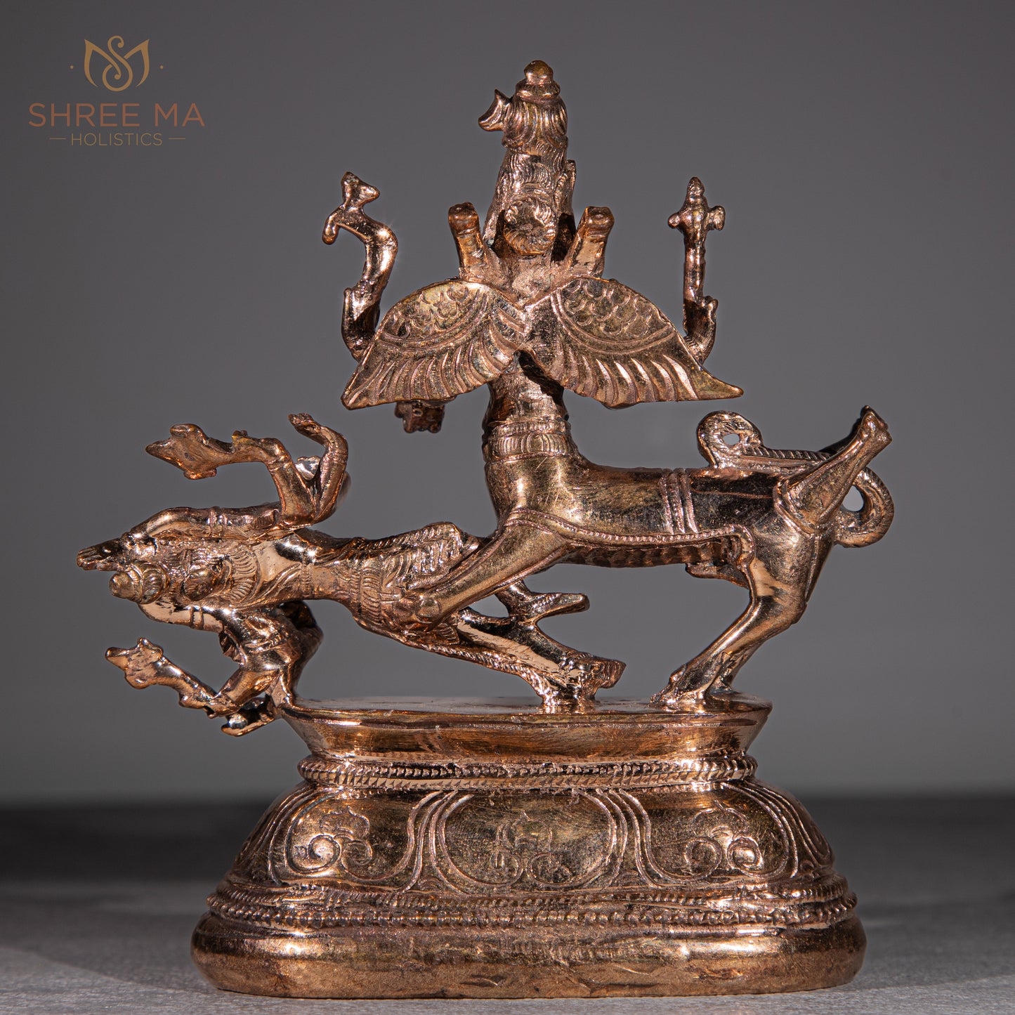 Sarabeshwarar 5" | Handmade | Madhuchista-Vidhana (Lost-Wax casting) | Panchaloha Bronze from Swamimalai - Shree Ma Sculptures