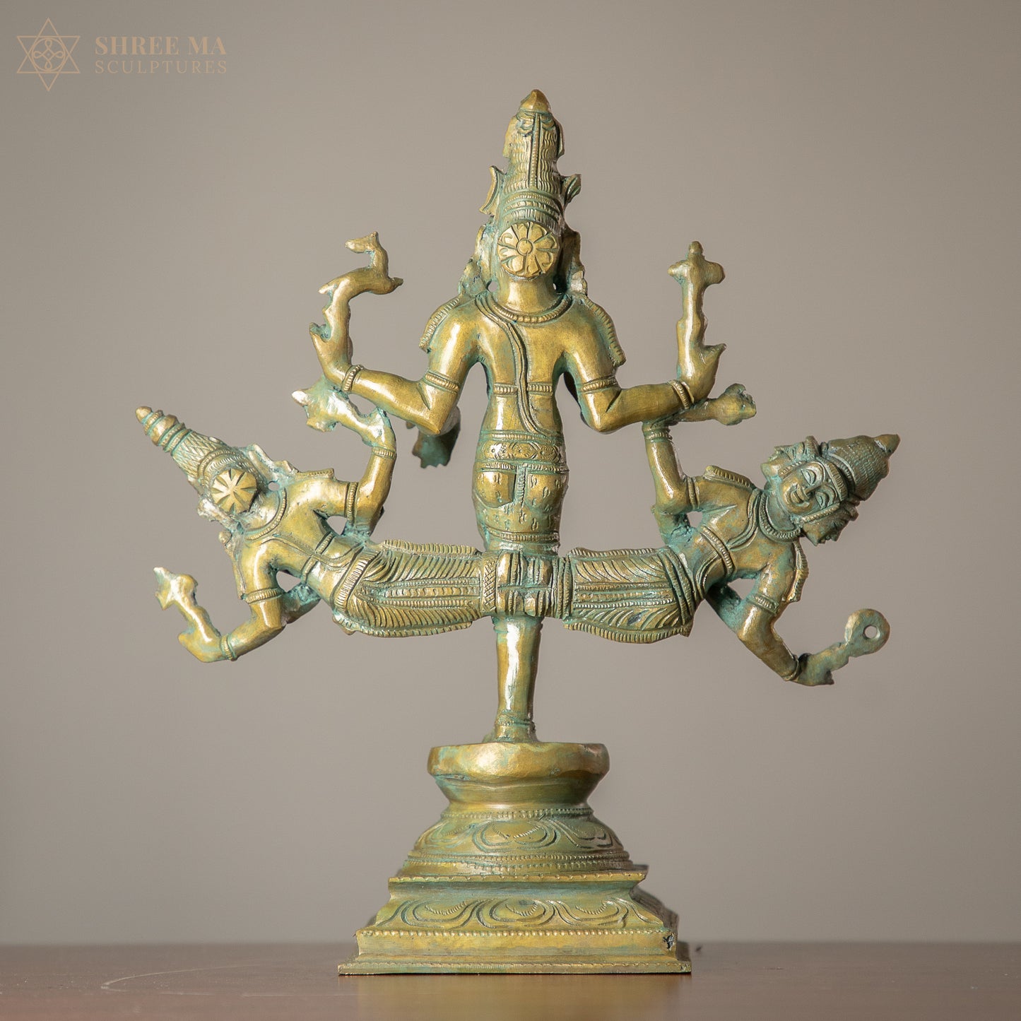 Ekapadha Murti Panchaloha Idol – 11 Inch Handcrafted Panchaloha Statue (Antique Finish)