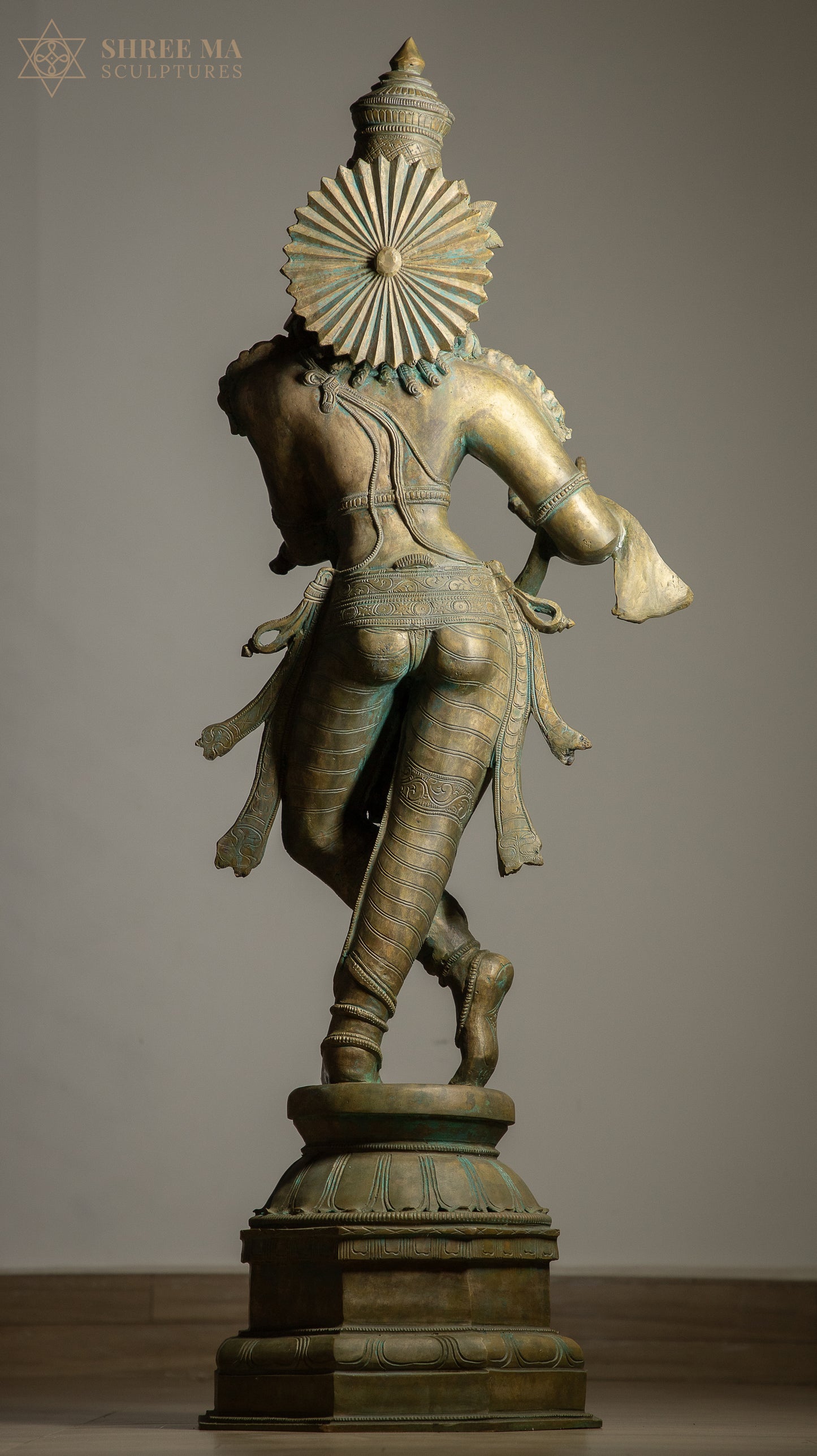 Krishna 36" Panchaloha idol | Handcrafted using Lost-wax Casting | Impon | Bronze