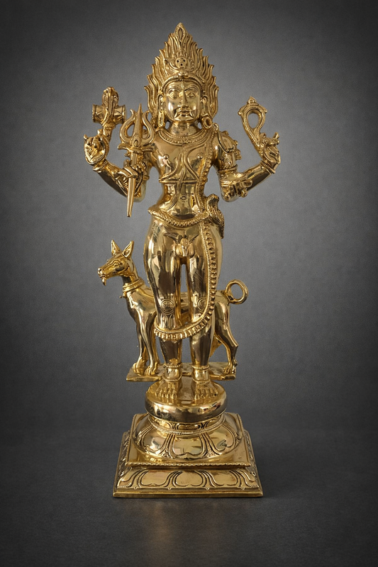Kala Bhairava 18-Inch | Panchaloha Sculpture