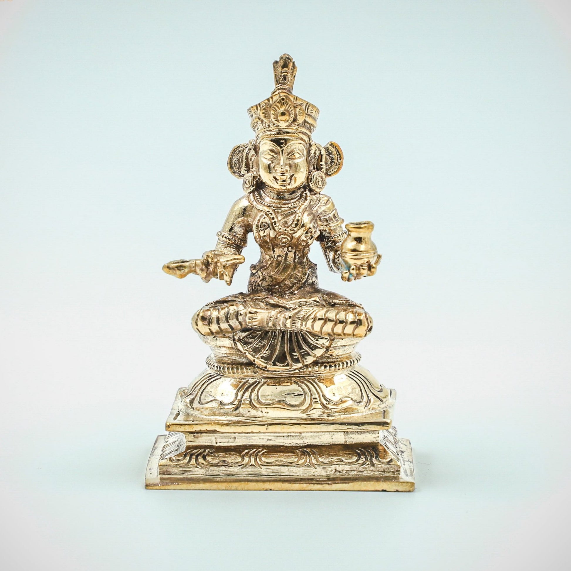 Annapurani 3-Inch Panchaloha Bronze Idol - Shree Ma Sculptures