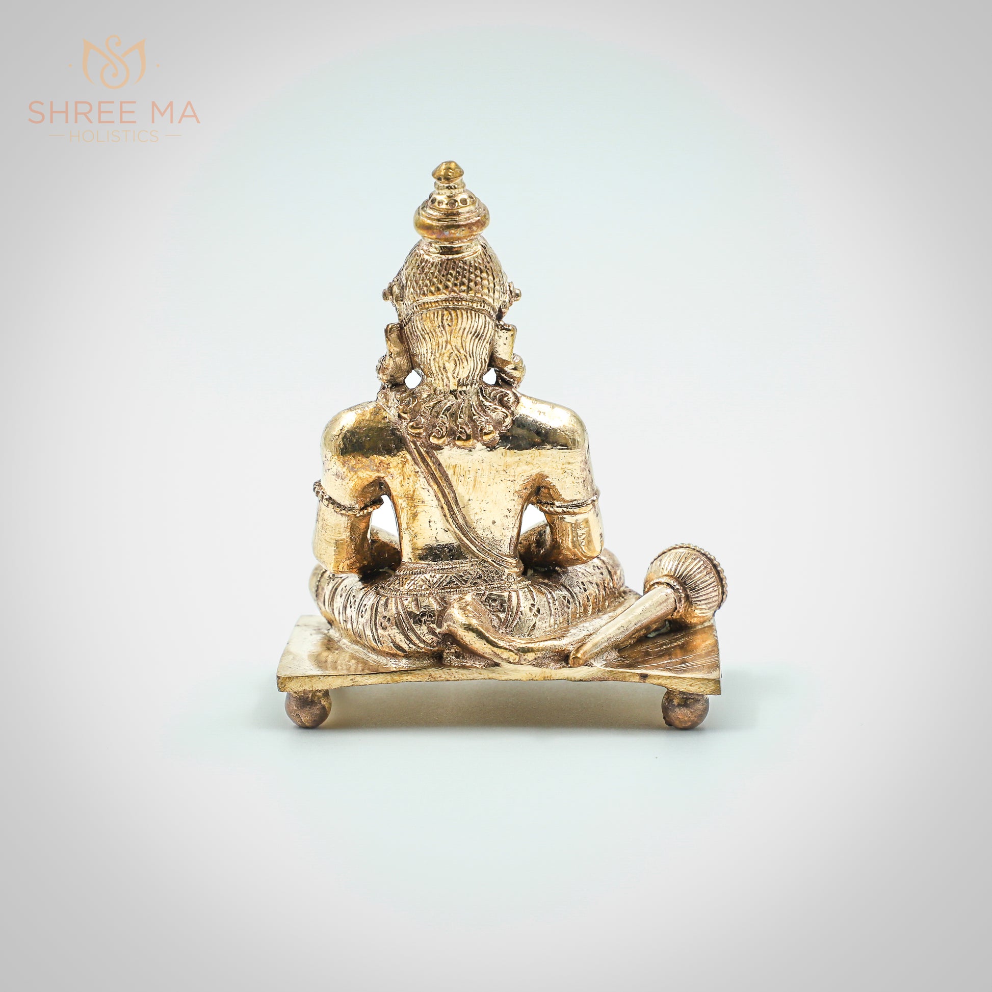 Meditating Hanuman 3.5" inches panchalogam bronze idol - Shree Ma Sculptures