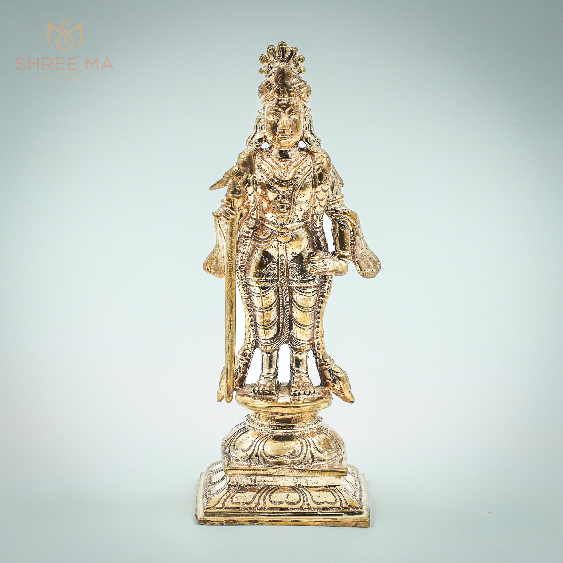 Murugan Kartikeya 6" inches panchalogam Bronze Idol - Shree Ma Sculptures