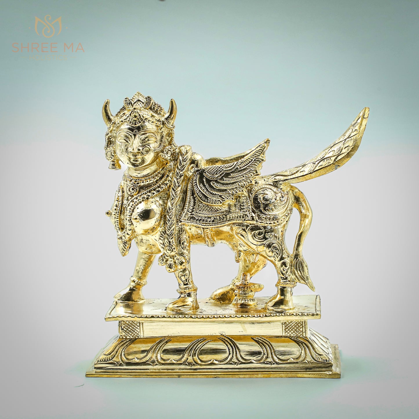 Kamadhenu 6" inches Panchalogam bronze idol - Shree Ma Sculptures
