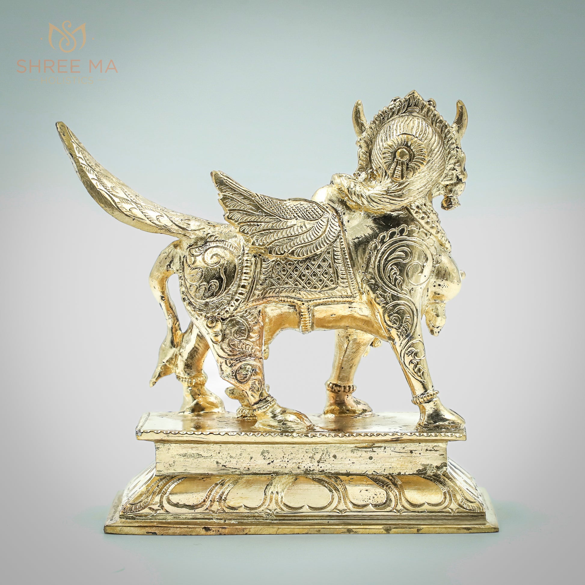 Kamadhenu 6" inches Panchalogam bronze idol - Shree Ma Sculptures