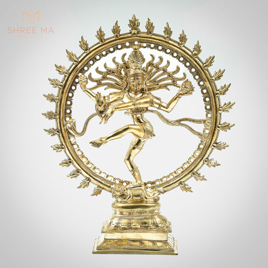 Natarajar 13" | Handmade | Madhuchista-Vidhana (Lost-Wax casting) | Panchaloha Bronze from Swamimalai - Shree Ma Sculptures