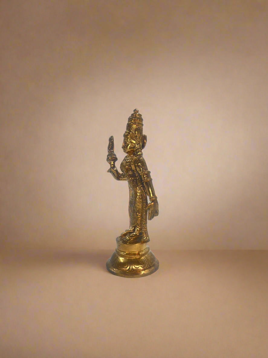 Meenakshi 4-inch Bronze Panchaloha Sculpture