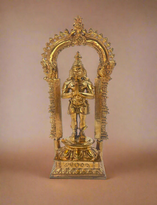 Hanuman with Arch 7-Inch Panchaloha Idol