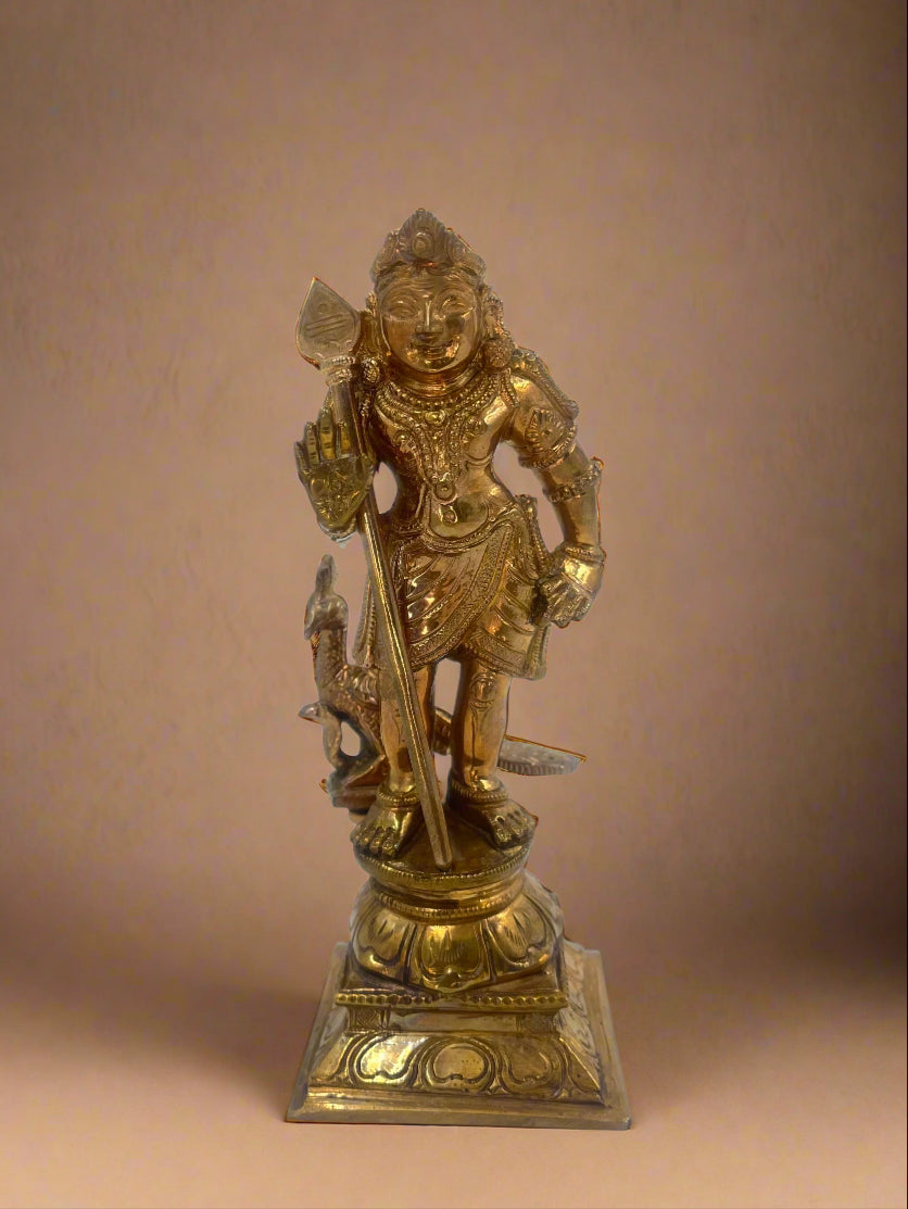 Balamurugan 6.5-inch Bronze Idol | Panchaloha Handmade Sculpture