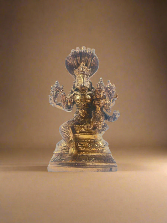 Lakshmi Hayagriva 3.5-inch Idol | Handmade Panchaloha Bronze Statue