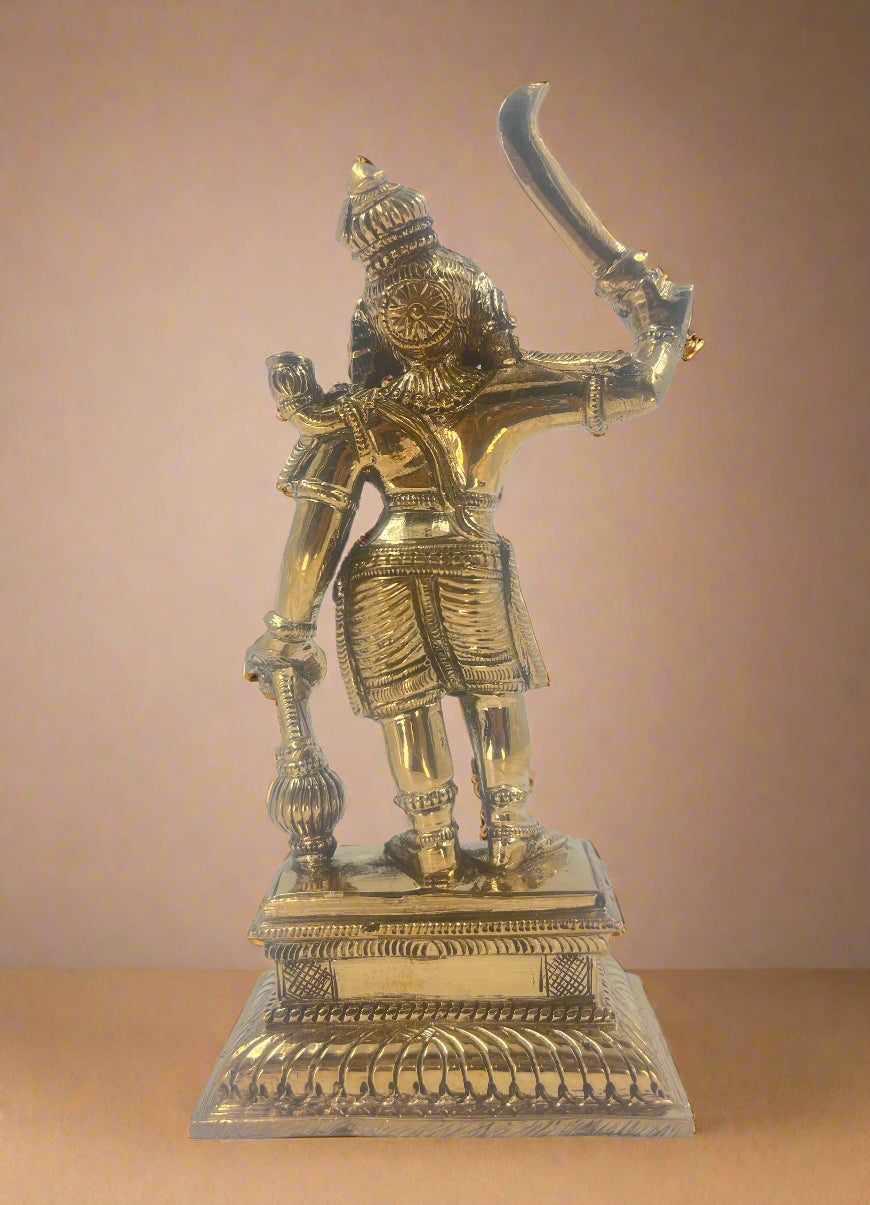 Madurai Veeran 6-Inch Bronze Panchaloha Idol