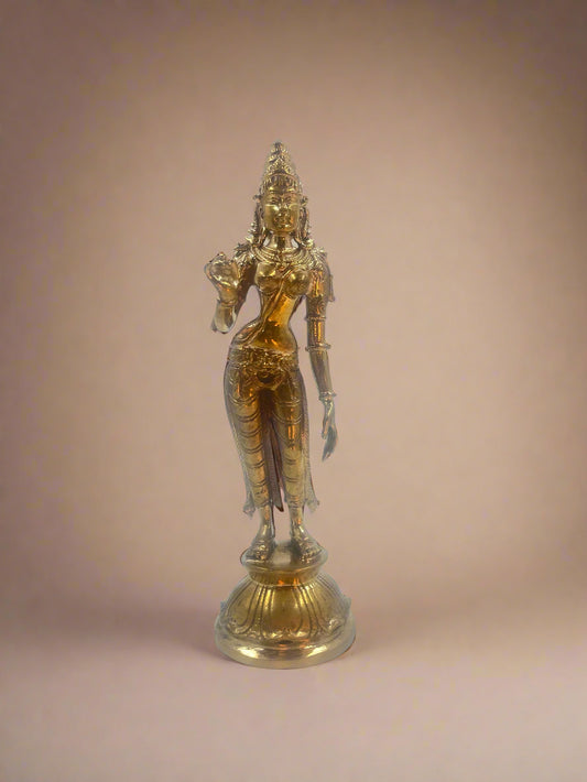 Sivagami 6-Inch Bronze Idol | Handmade Panchaloha Sculpture