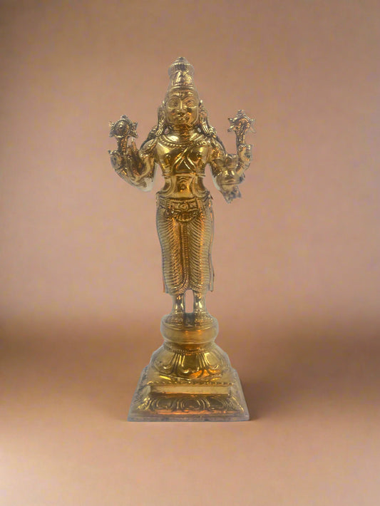 Dhanvanthri 6-Inch Bronze Handmade Panchaloha Statue