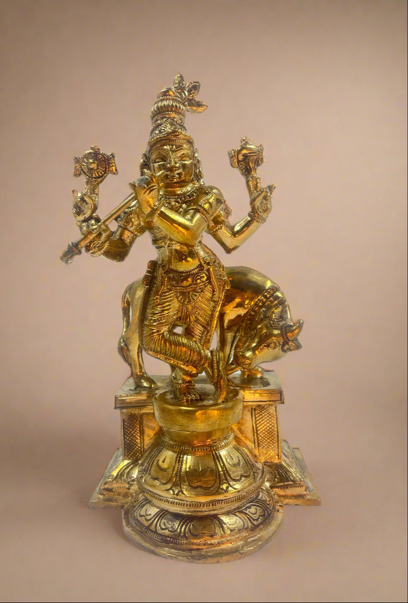 Venugopal 8-Inch Bronze Handmade Panchaloha Sculpture