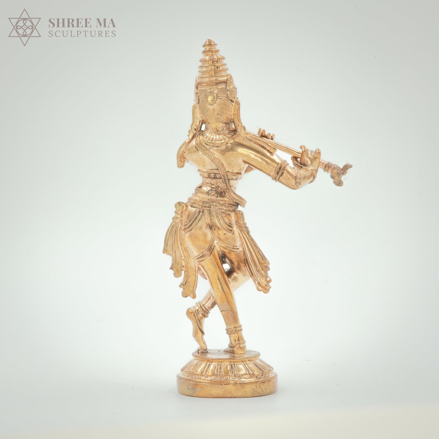 Bellur Krishna 7" inches panchalogam bronze idol
