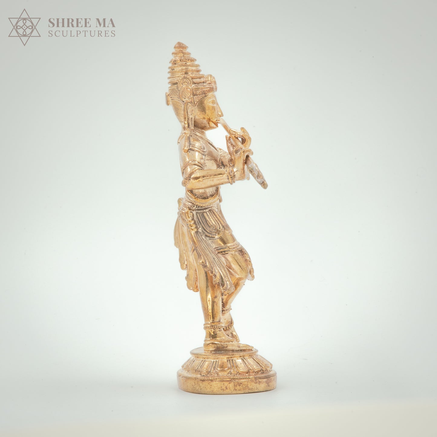 Bellur Krishna 7" inches panchalogam bronze idol