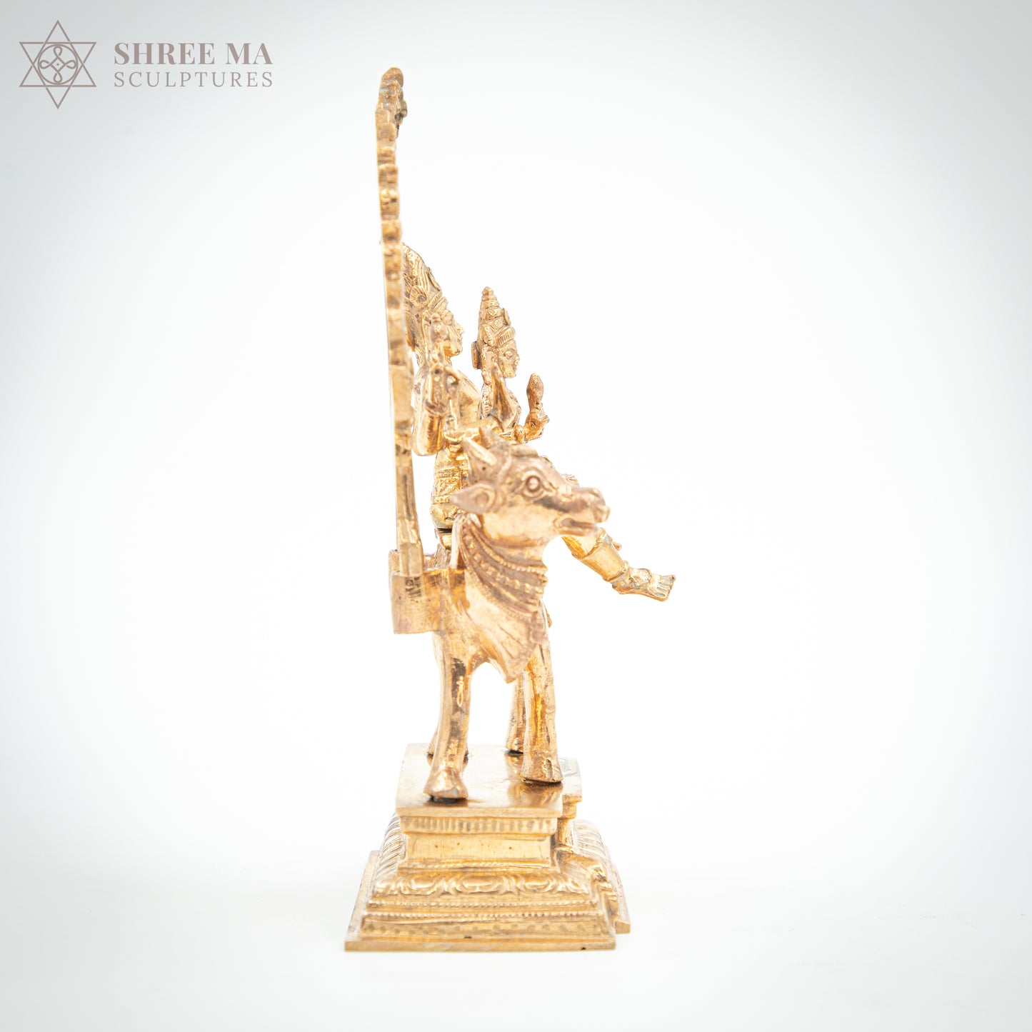 Pradosha Moorthy 8" Panchaloha Bronze Statue – Handmade in Swamimalai, Lost-Wax Casting (Madhuchista-Vidhana) - Shree Ma Sculptures