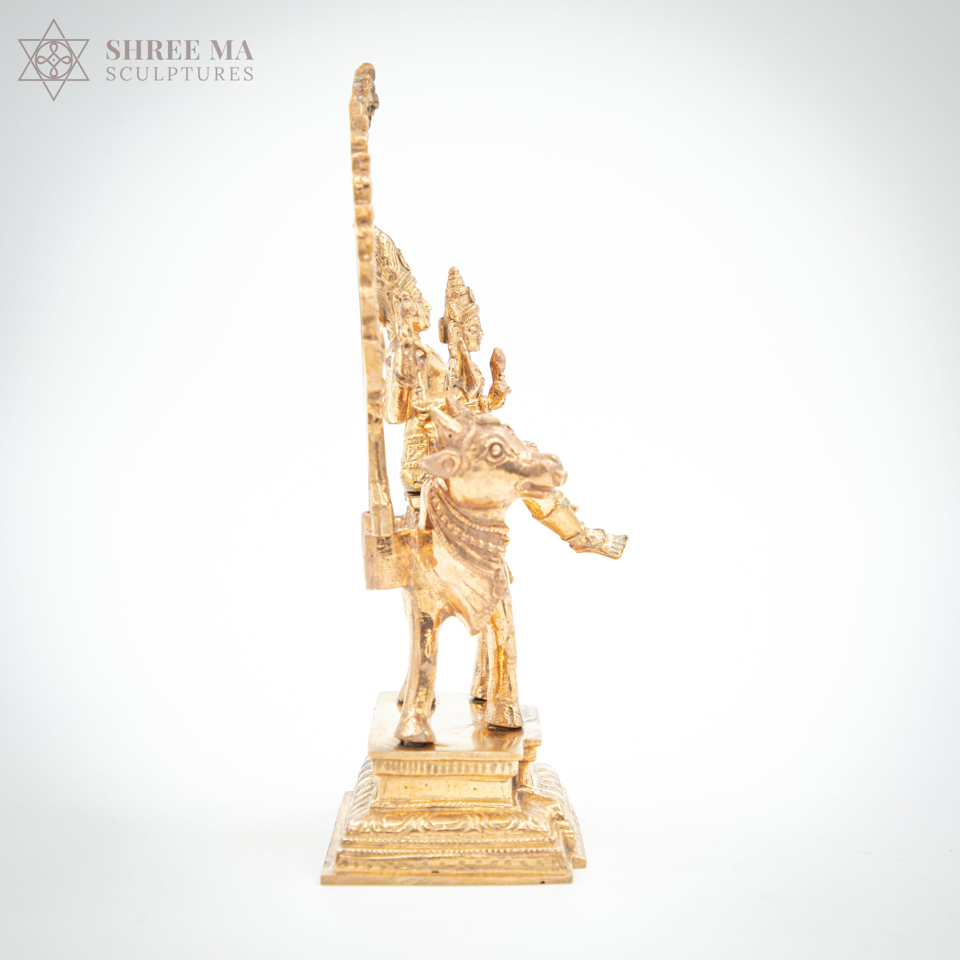 Pradosha Moorthy 8" Panchaloha Bronze Statue – Handmade in Swamimalai, Lost-Wax Casting (Madhuchista-Vidhana) - Shree Ma Sculptures