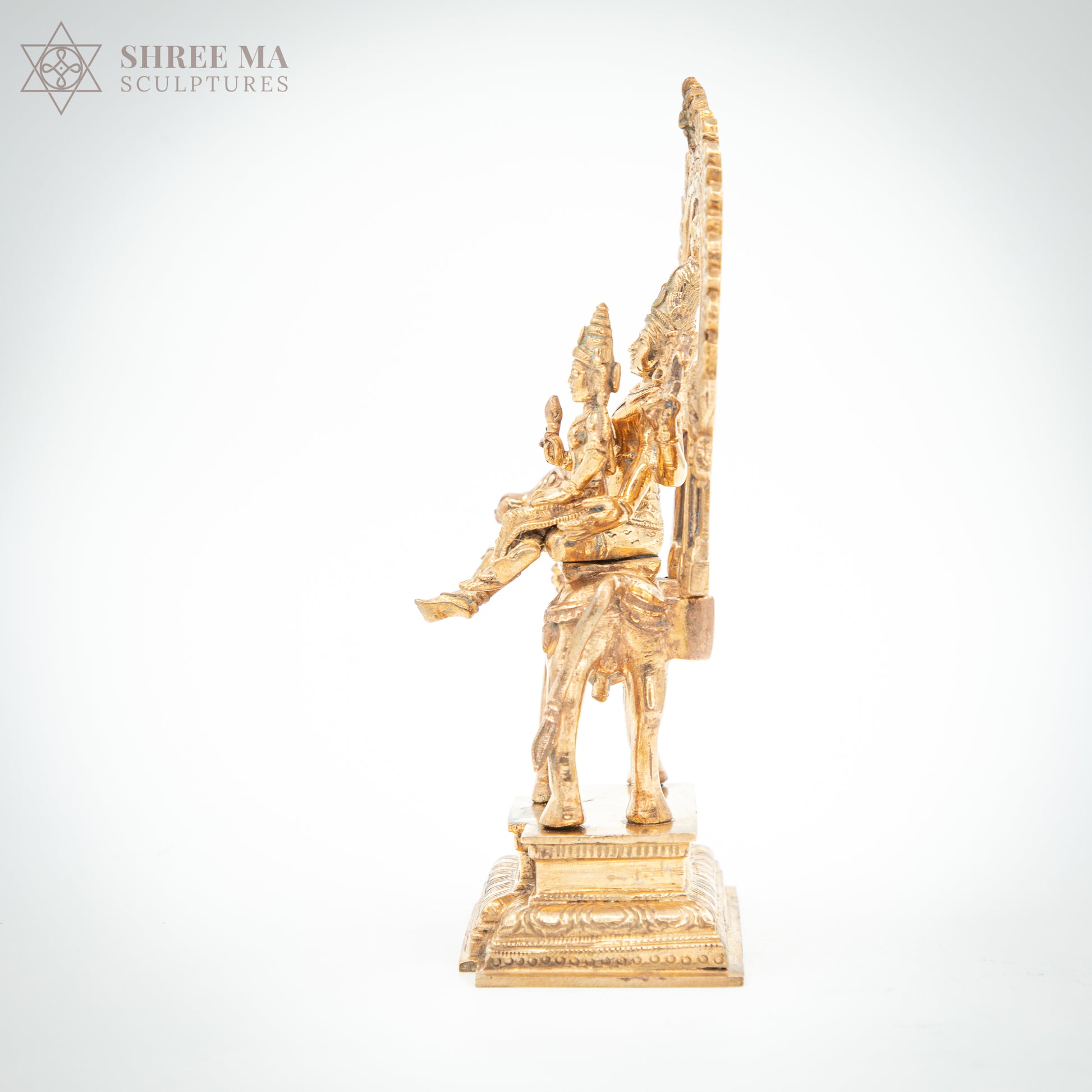 Pradosha Moorthy 8" Panchaloha Bronze Statue – Handmade in Swamimalai, Lost-Wax Casting (Madhuchista-Vidhana) - Shree Ma Sculptures