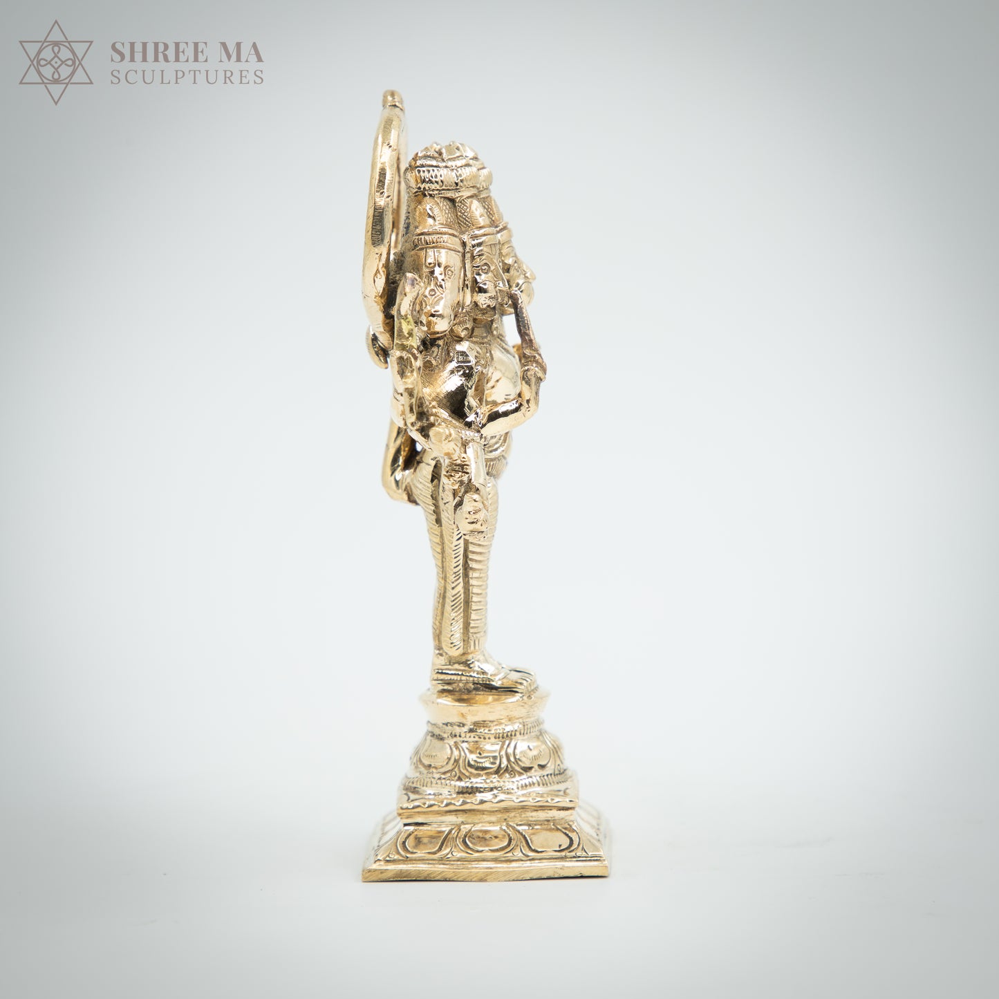 Panchamukhi Hanuman 6" | Handmade | Madhuchista-Vidhana (Lost-Wax casting) | Panchaloha Bronze from Swamimalai