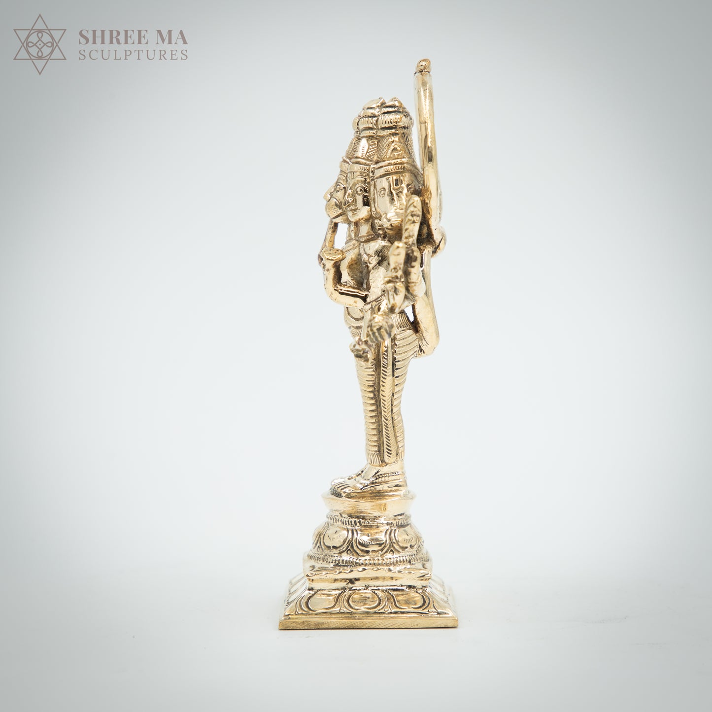 Panchamukhi Hanuman 6" | Handmade | Madhuchista-Vidhana (Lost-Wax casting) | Panchaloha Bronze from Swamimalai