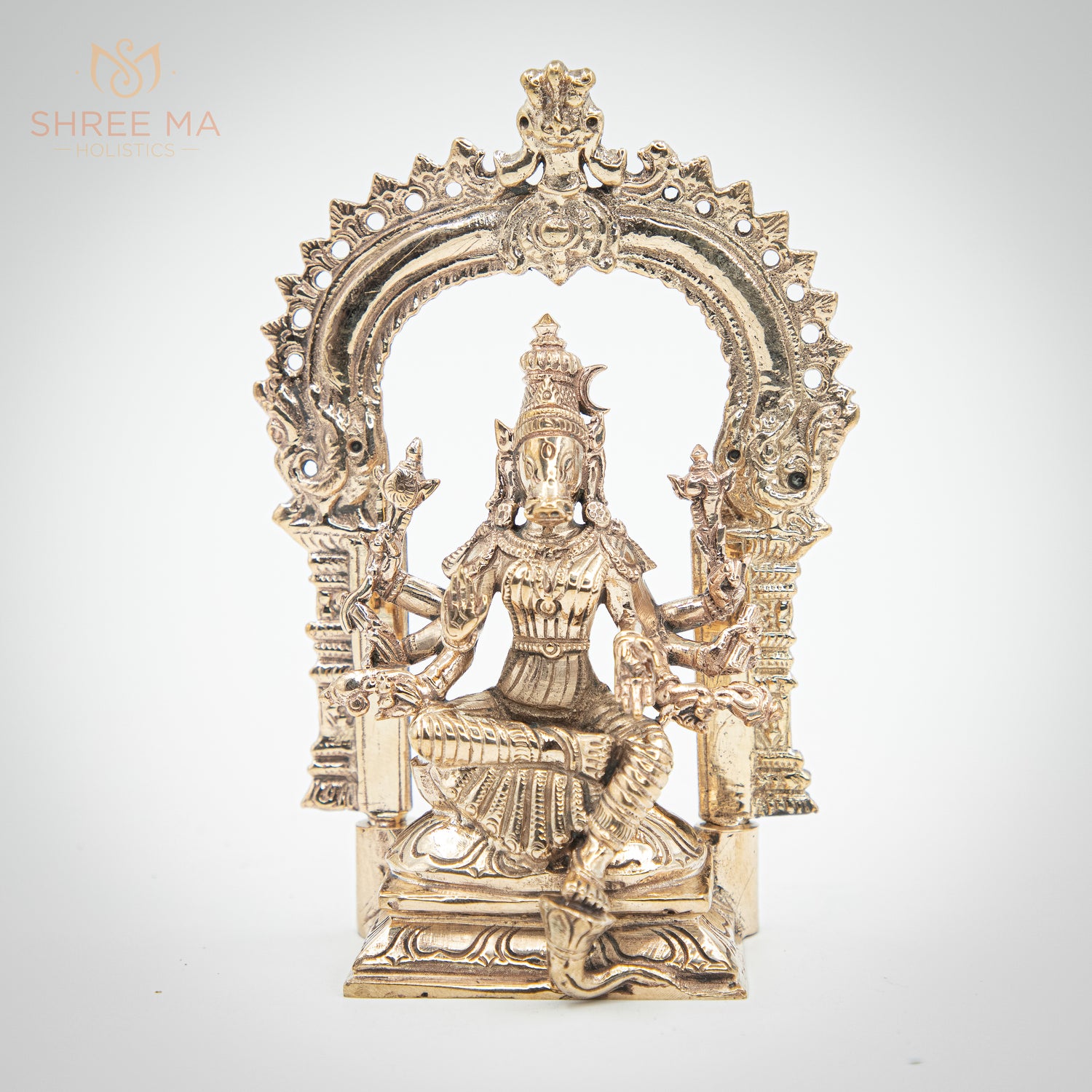 Varahi Amman 5.5" | Handmade | Madhuchista-Vidhana (Lost-Wax casting) | Panchaloha Bronze from Swamimalai - Shree Ma Sculptures