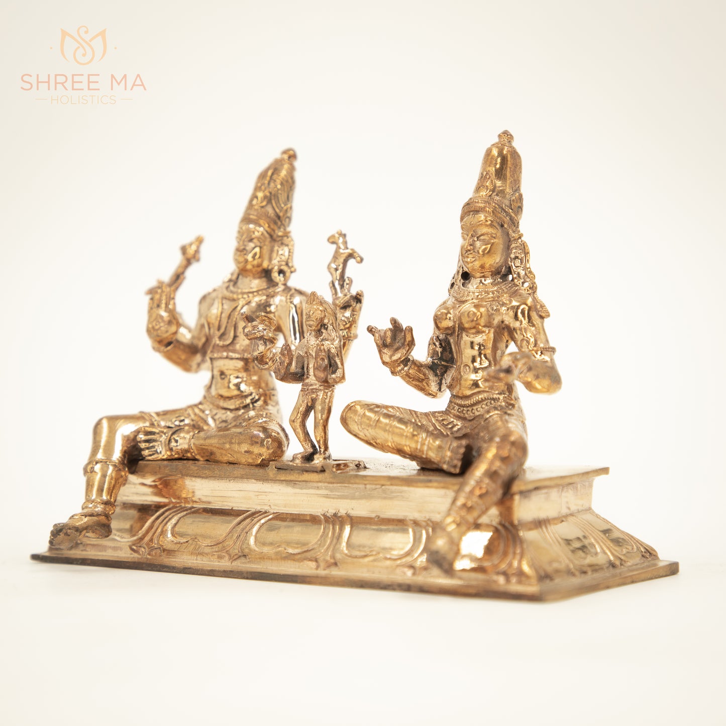 Somaskandar 5" | Handmade | Madhuchista-Vidhana (Lost-Wax casting) | Panchaloha Bronze from Swamimalai
