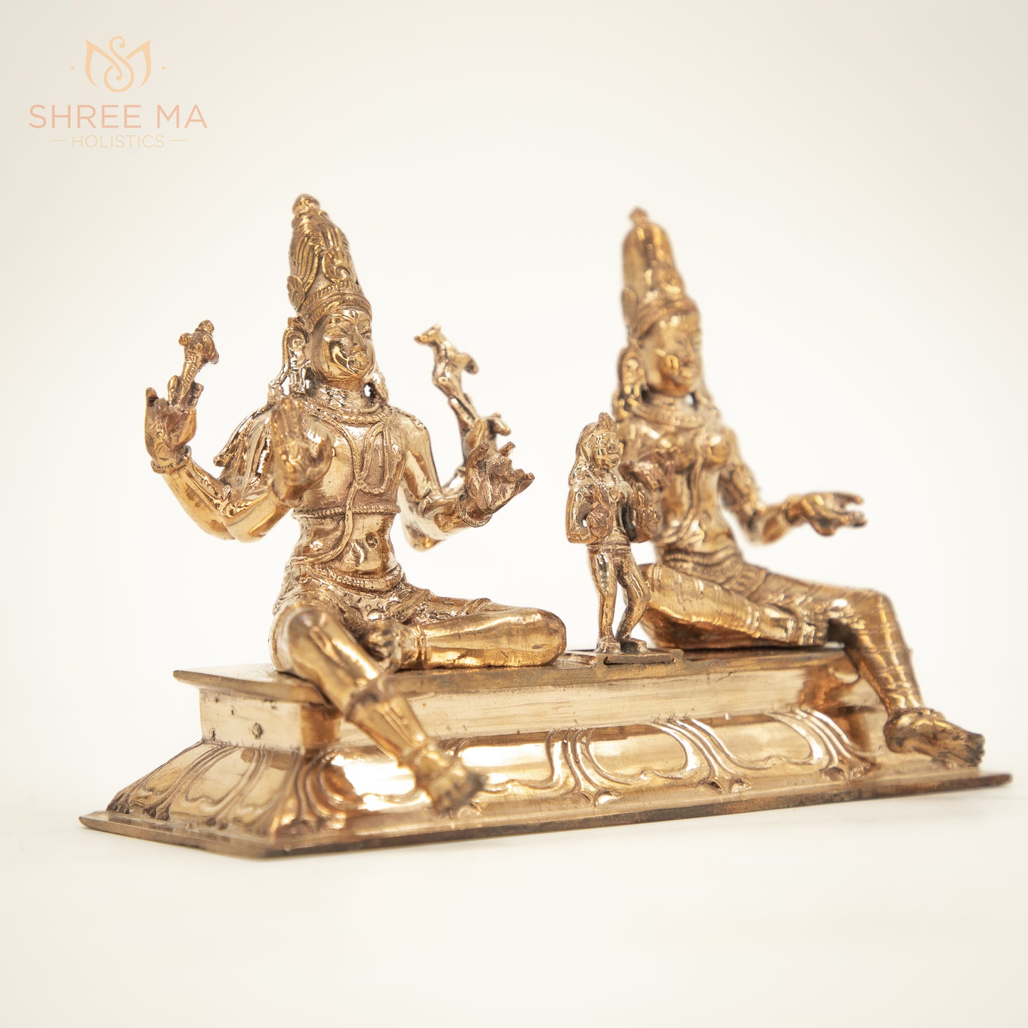 Somaskandar 5" | Handmade | Madhuchista-Vidhana (Lost-Wax casting) | Panchaloha Bronze from Swamimalai