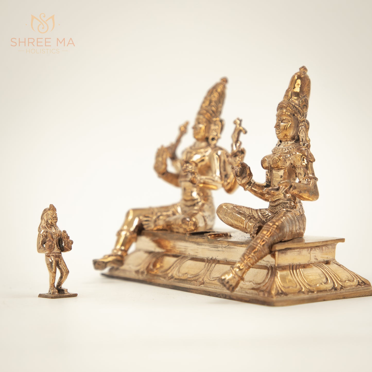 Somaskandar 5" | Handmade | Madhuchista-Vidhana (Lost-Wax casting) | Panchaloha Bronze from Swamimalai