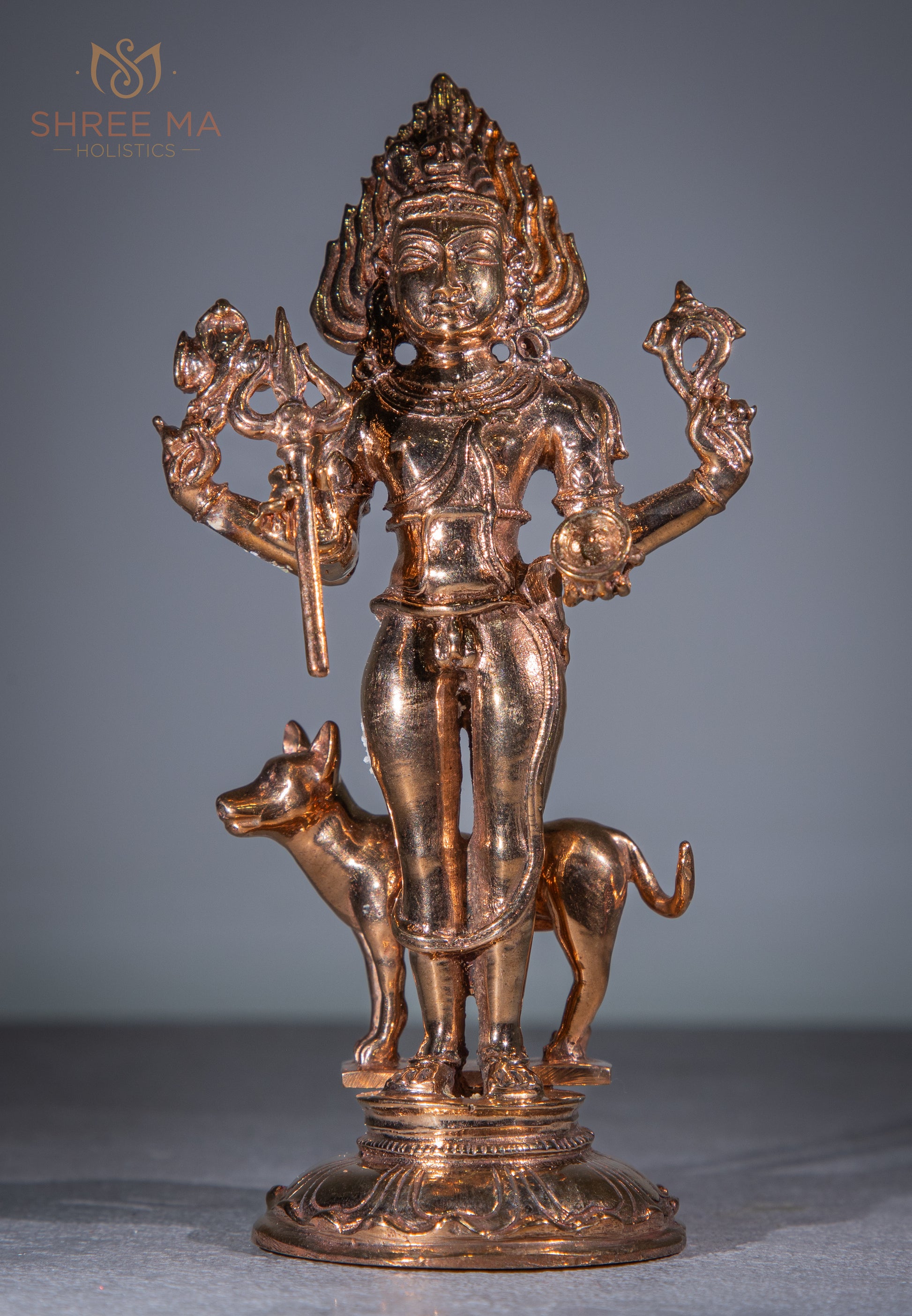 Kaala Bhairava 5.5" | Handmade | Madhuchista-Vidhana (Lost-Wax casting) | Panchaloha Bronze from Swamimalai - Shree Ma Sculptures