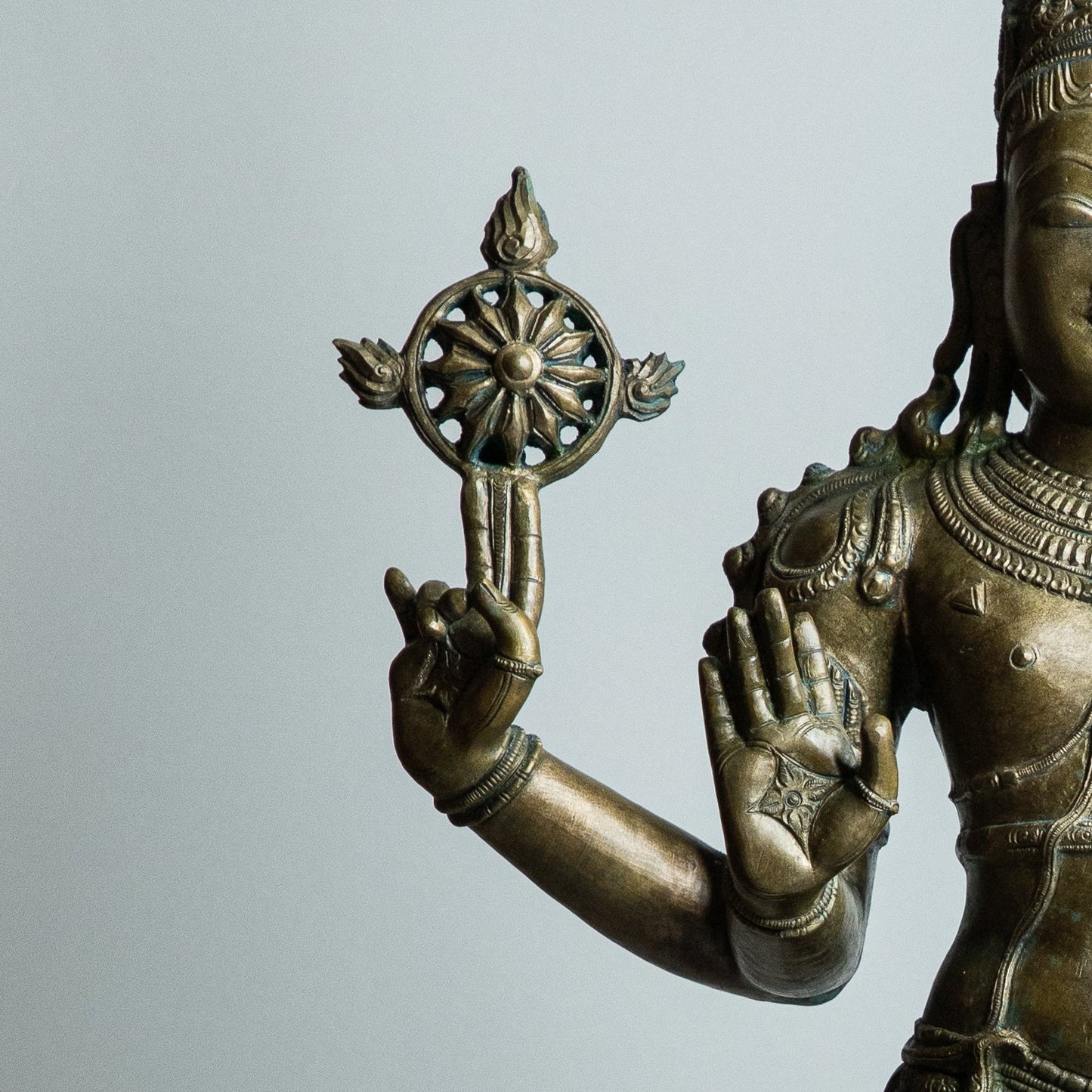 Sri Vishnu 36-Inch Panchaloha Bronze Masterpiece – Handmade Antique-Finish Sculpture - Shree Ma Sculptures
